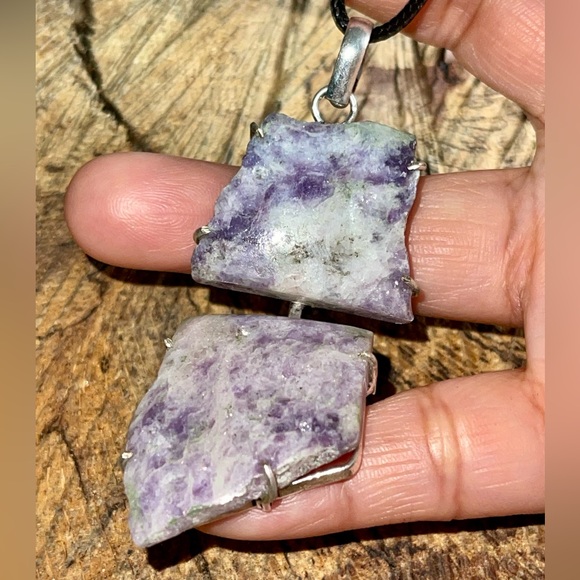 Large Purple Lepidolite Pendant 3” - Picture 1 of 14